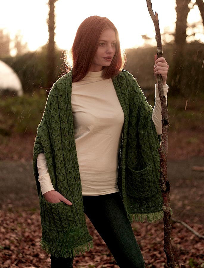 ARANB SHAWL WRAP WITH POCKETS