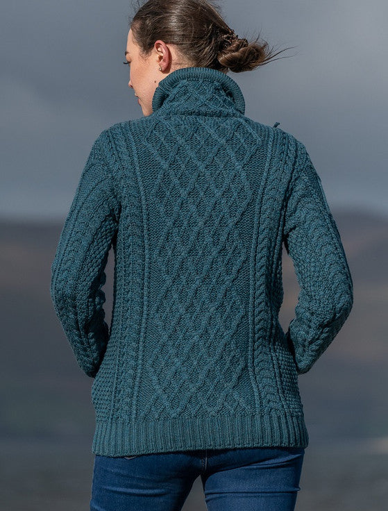 LADIES SUPER SOFT DRAWSTRING SWEATER W/POUCH POCKET
